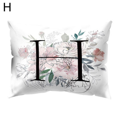 

Vintage Flower Letter Throw Pillow Protector Case Cushion Cover Bedding Articles