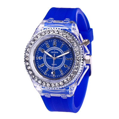 

RM Fashion Transparent Neutral Quartz Luminous Female Silicone Tape Sports Watch
