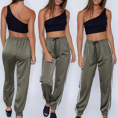 

Women Ladies Tracksuit Bottoms Joggers Satin Trousers Jogging Gym Pants Lounge