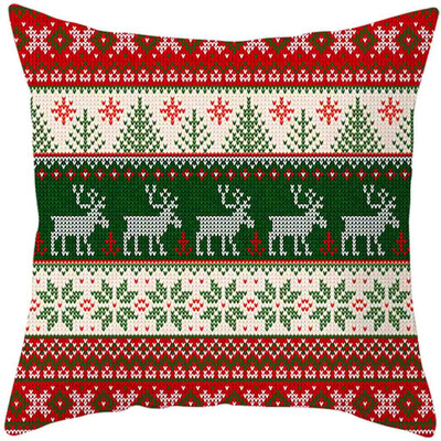 

Siaonvr 2020Merry Christmas Pillow Cases Cotton Linen Sofa Cushion Cover Home Decor