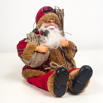 

Merry Christmas Santa Claus Sitting Standing Doll Christmas Ornament Christmas Desk Decor Kids Gift