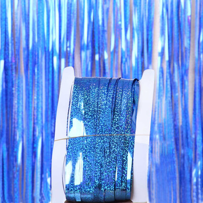 

Rose Gold Shiny Fringe Curtain Wall Door Room Decor Birthday Wedding Party UK