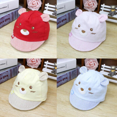 

USA Bear Baby Newborn Caps Toddler Girl Boy Baseball Caps Hats Sun Hat With Ear