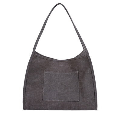 

Tailored Fashion Lady Wild Canvas Solid Color Large Capacity Shoulder Bag Handbag