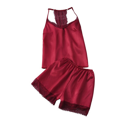 

Toponeto Sexy For Women Stain Lace Silk Lingerie Nightdress Pajamas Camisole Sleepwear