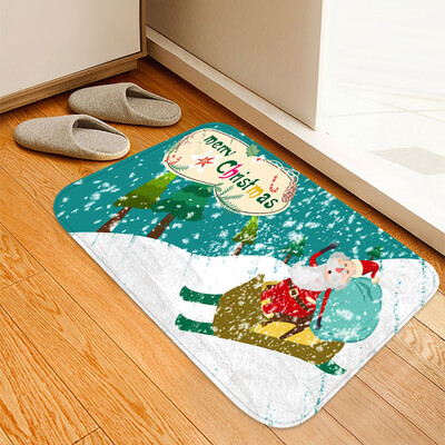 

Siaonvr Christmas Carpet Kitchen Doorway Bathroom Floor Carpet Floor Mat Print 40x60cm
