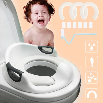 

Baby Boys Girls Potty Training Toilet Seat for Kids Toddlers Toilet Trainer Ring with Handle with Backrest