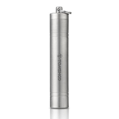 

TOMSHOO Titanium EDC Container Waterproof Capsule Seal Bottle Pills Box Case Keychain Camping Outdoor Survival Emergency Travel K