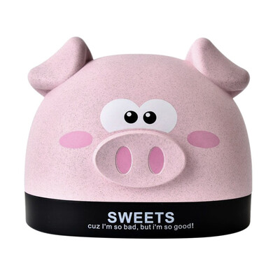 

Toponeto Wheat Tissue Box Covers Cartoon Pig Shape Paper Napkin Organizer Case Holders