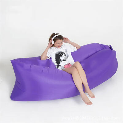 

Lazy Fast Inflatable Sofa Camping Outdoor Air Sleep Sofa Banana Shape Beach Lay Bag Couch Portable Big Living Room Bed