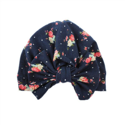

Cute Flower Bonnet Hat Cap with Big Bow For Baby Girl Infant Newborn Hair