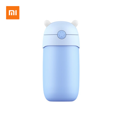 

Millet MI rice rabbit childrens mug blue soft cute appearance 6 hours insulation cold food contact grade material 316L stainless steel liner student with straw outdoor portable