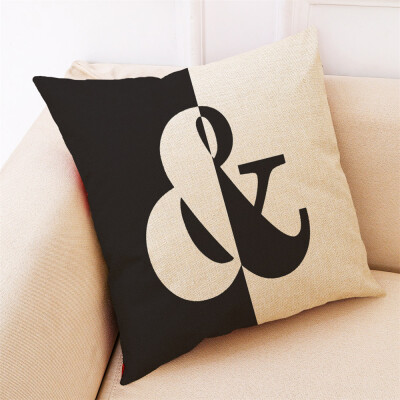 

〖Follure〗Home Decor Cushion Cover Black And White Style Throw Pillowcase Pillow Covers