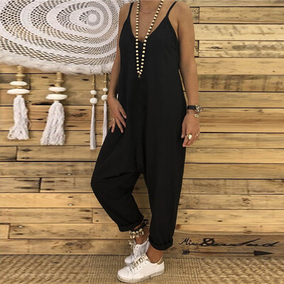 

Starmoon Women Sleeveless Jumpsuit Ladies Casual Loose Playsuit Long Trousers