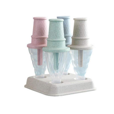 

4Pcs Wheat Cone Mold Food Grade Ice Cube Mould Maker Ice Cream Molds Home Kitchen Creative Tools