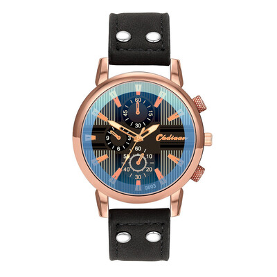 

Gobestart Fashion Leather Mens Quartz Watch Mens Watch Luxury Casual Watch Clock