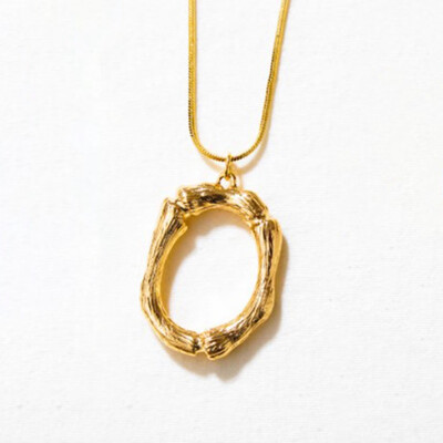 

Gold Letter A-Z Pendant Chain Necklace Fashion
