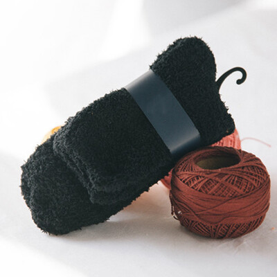

Mens Fashion Thicken Warm Ankle Socks Winter Napping Indoor Floor Socks Solid Non Slip Socks