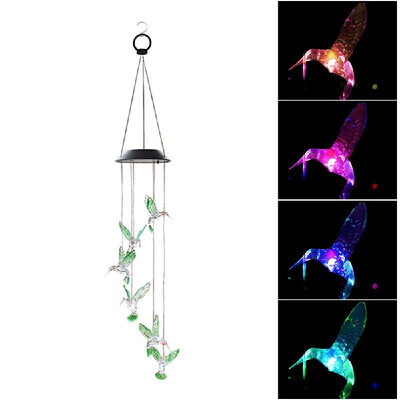 

Solar Power Wind Bell Lights Color Changing Wind Chimes Spiral Spinner Portable Wind Mobile Waterproof for Patio Yard Garden Home
