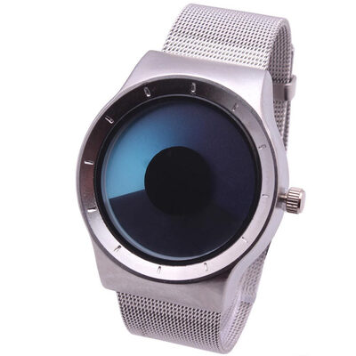 

Creative personality net with watch mens steel belt watch vortex no pointer concept watch