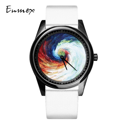 

Enmex Oil painting texture Creative Whirlpool Design cool style Literary temperament Watch during the Translation of Holiday gifts