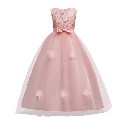 

Kids Girl Dress Sleeveless Flower Evening TuTu Princess Children Party Wear