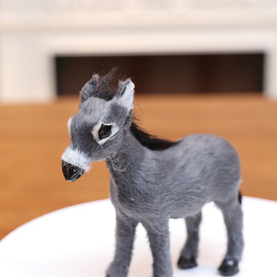 

YIWULAEducational Science Toy Simulated Gray Donkey Model Toy For Kids Children Gift