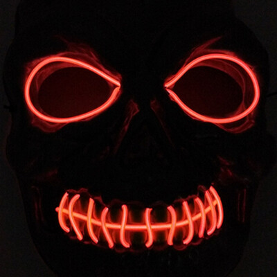 

Drop Shipping Light Emitting Mask Custom Halloween Cold light Line V light-emitting Mask Creative Flash Masks