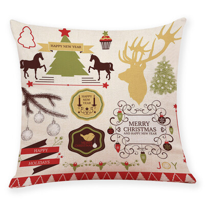 

〖Follure〗Christmas Home Decor Cushion Cover Graffi Style Throw Pillowcase Pillow Covers