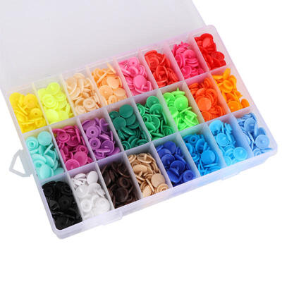 

Greensen 24 Color Resin Press Stud Snap Button Fastener DIY Children Clothes Accessories