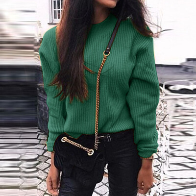 

Tailored Fashion Womens Turtleneck Long Sleeve Cotton T-shirt Casual Tops
