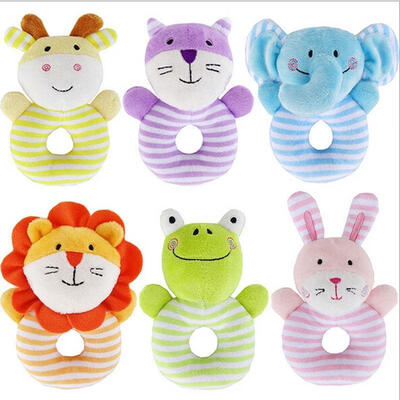 

Kids Baby Animal Handbells Musical Developmental Toy Bed Bells Rattle Toys Gift