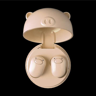 

Bluetooth 50 Wireless Earphones Cute Piggy Water Resistant Headphones With Mic Charging Case For Apple Android