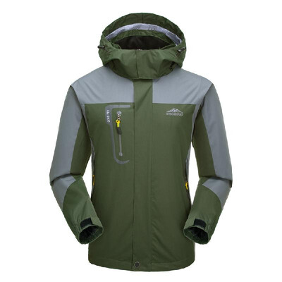 

Lixada Waterproof Jacket Windproof Raincoat Sportswear Outdoor Hiking Traveling Cycling Sports Hooded Coat for Men
