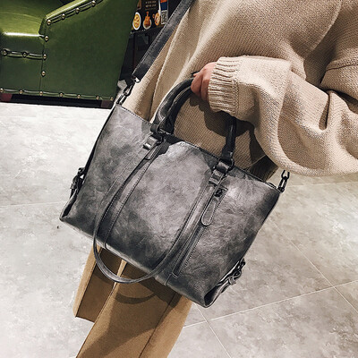 

2018 New Women Bag Designer Vintage Pu Leather Large Women Messenger Bags Designer High Quality Casual Shoulder Tote Bag