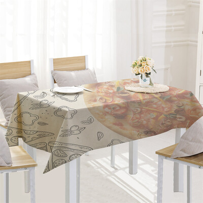 

Toponeto Pizza Table Cloth Linen Tablecloth For Kitchen Decorative Dining Table Cover