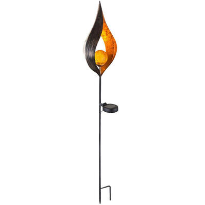 

Solar LED Flame Light Wrought Iron Torch Lights Waterproof Garden Lawn Lamp