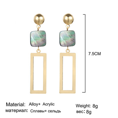 

Korean Trend of Earrings in 2019 Silvery Stars geometry Round Irregularity Drop Earrings Crystal Long Party Jewery