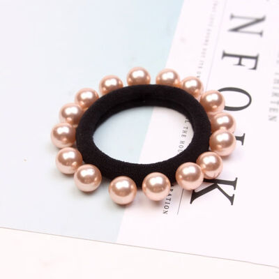 

Korean hair accessories 16 pearls without seam hair rope large womens head ropeq1