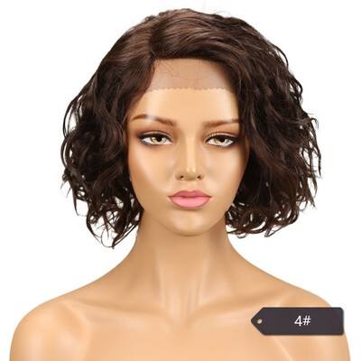 

Noble Brazilian Human Hair Wigs For Black Women Curly Human Hair Wig Remy Hair Extension Wigs Color Brown Red 99J Free Ship