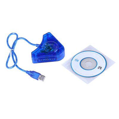 

Dual PS2 Controller Game Console Joystick To PC USB Converter Adapter BL