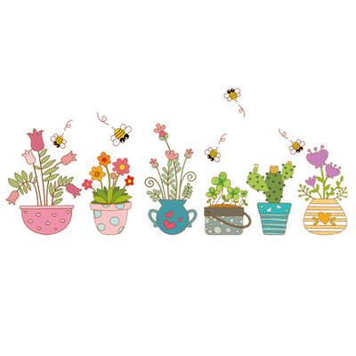 

50X70Cm Removable Wall Garden Plant Flower Stickers Kitchen Bedroom Home Art Decal Decor