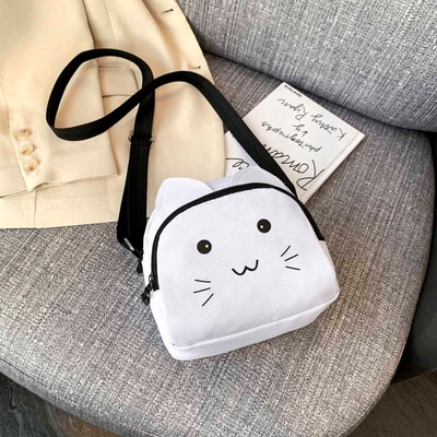 

Tailored Women Canvas Bag Simple Shoulder Bag Casual Messenger Package Small Phone Bag