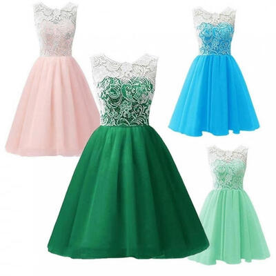 

Flower Kids Girls Lace Chiffon Princess Sleeveless Wedding Bridesmaid Pageant Party Formal Gown Dress