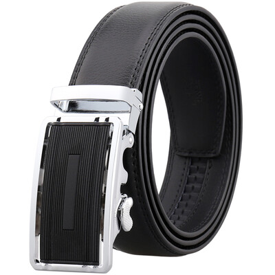

Best selling automatic buckle mens leather belt mens belt business pants with two layers of leather LY88971-1