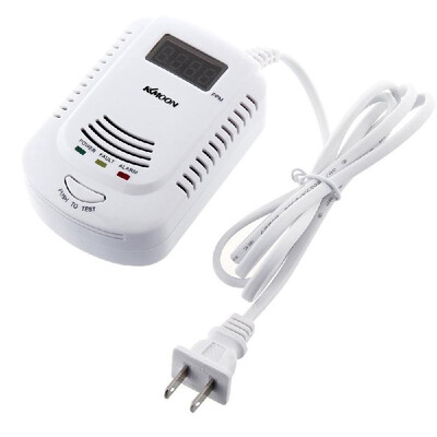 

Plug-In Combustible Gas Detector Alarm Sensor with Voice Warning&9-Volt Battery Backup