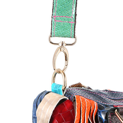 

Snake Plaid Flower Stitching Contrast Color Handbag Fashion Handbag Colorful Stitching Shoulder Diagonal Woman Bag