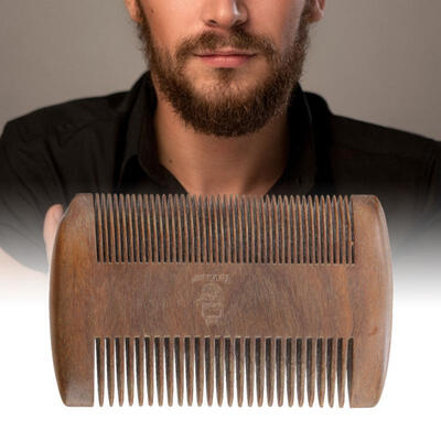 

Greensen Sandalwood Mustache Anti-Static Shaper Styling Comb Tools Beard Shaping Comb