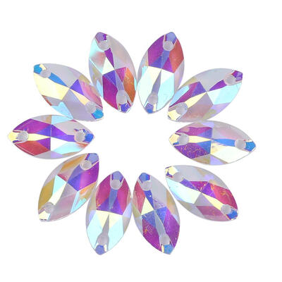 

10pcs Transparent AB Color Rhinestone Heart Shape Nail Art DIY Decoration