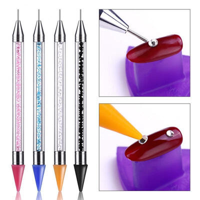 

Dual-Ended Dotting Pen Rhinestone Picker Wax Pencil Manicure Nail Art Tool New